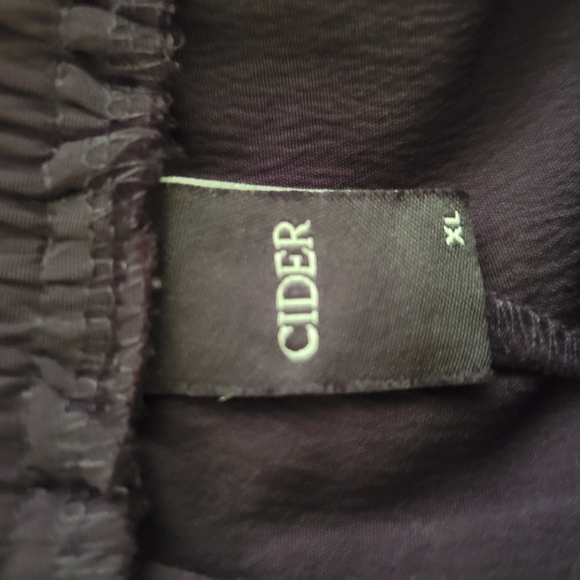 Cider Black Pleated Wide Leg Pants. Size XL - Picture 2 of 6